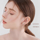 Miao Xiu Intellectual Simple Pure Silver Imitation Pearl Earrings for Women Retro French Elegant High-end Earrings Valentine's Day Gift for Women Rose Gold Pearl Earrings
