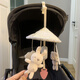 Meibosen baby stroller pendant wind chime 3-6 months newborn bed bell bed hanging baby car hanging umbrella soothing towel toy gentle bunny hanging umbrella