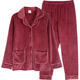 Yalu Koralle Velvet Pyjamas für Frauen im Herbst und Winter plus samt verdickte warme Insel Samtanzug Winter Flanell -Hauskleidung 9215 Erdbeer -Strickjacken Pyjamas M (80 100jin [Jin gleich 0,5 kg])