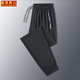 The best men's ice silk pants for men's summer new elastic thin style breathable ice-sensing fashionable and versatile loose casual trousers for men YYK724 gray flat mouth 2XL (about 120-135 Jin [Jin equals 0.5 kg])