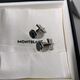 Montblanc Montblanc Montblanc Class Series Black Achate Steel Herrenmanschettenknöpfe reine schwarze Klasse Manschettenknöpfe