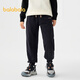 巴拉巴拉童装男童裤子秋冬款束脚裤儿童长裤时尚休闲运动卫裤百搭 黑色90001 130