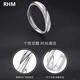 RHMPT950 platinum ring men's plain ring for engagement, wedding, live engraving, birthday and Valentine's Day gift for boyfriend PT950 platinum ring + certificate + gift box