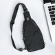 
Back to back sports crossbody bag LM shoulder bag for men with large capacity travel waterproofing function simple casual men's chest bag X1048 black