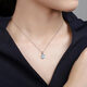 Meluxe Mina colorful treasure pendant aquamarine necklace for women birthday gift for wife and mother aquamarine 1 carat