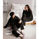 Yuenei Couple Pajamas Women's Autumn and Winter Coral Fleece Thickened Flannel Home Clothes Men's Black Suit 34109 Black Brown Men's 2XL (Male 160-180 Jin Jin equals 0.5 kg / Female 140-160 Jin Jin equals 0.5 kg)