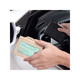 
WILLIAMPOLO card bag men canvas men's ID bag driver's license leather case clip card bag wallet 520 gift New Year gift blue-anti-demagnetized zipper bag driver's license clip