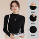 Jeanswest Knitwear Women's 2025 Autumn Design Slim High Collar Bottoming Knitwear Inside Women's Black One Size
