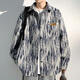 IDEA (Zhuyifan) American Retro Denim Veste Spring and Automne 2024 NOUVELLE BRANQUE DE LA MODE Veste en jean tendance Veste décontractée Trendy Jacket J683 Blue XL 125-135Jin [Jin est égal à 0,5 kg]