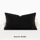 Boluo Artista Silent Wind Light Luxury Wasabi Simple Suture Craft Model Room Bed de hotel Back contra la almohada de cintura BR3523 [30_60cm] Core de terciopelo emplumado