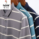 Holzspecker (Tucano) Horizontal gestreiftes Kurzärmel-T-Shirt für Männer im Sommer mit Baumwoll-Revers-Polo. Hemd mit mittlerem Alter Daddy-Outfit losen Halshälfte halbärmelte Top 1278 Top Green S 165