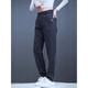 Woodpecker elastic waist casual pants for men in autumn and winter, plus velvet and thickening, middle-aged men's loose straight elastic sports long pants gray regular 33 recommended 145-155 Jin Jin equals 0.5 kg