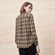 FINITY shirt 2025 winter new style simple temperament plaid casual commuting outer top for women KaGe S
