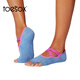 Toesox Yoga Socks Professional Fitness Pilates Socks Dance Non-slip Breathable Cross Toe Socks Ivy Series Celestite Blue M (39~42 Sizes)