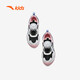 Zapatillas para niñas de anta para niños 2024 botón de mando de cuero de malla de otoño e invierno de otoño e invierno más zapatos de algodón de terciopelo [para niños regulares] negro/blanco/azul/rosa 9904-1 tamaño 30
