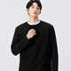 MINISO long-sleeved T-shirt men's autumn Korean ins inner top college students retro Henry collar bottoming shirt dark gray 3XL