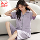 Catman (MiiOW) 100 pure cotton pajamas for women for summer short-sleeved cropped pants large size cardigan for middle-aged and young ladies suits for outdoor wear n9896 short-sleeved cropped pants cardigan M (80-100Jin [Jin equals 0.5 kg])