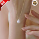 Luoyi natural freshwater pearl Princess Diana pendant is perfectly round, extremely bright and flawless, comparable to a goddess-level necklace, fashionable and exquisite, 8-9mm silver, free chain