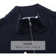 Jiumuwang Men's Machine Washable Wool Sweater Men's Spring New Style Locking Warmth Half-High Zipper Collar Inside Standard Version + Navy Blue + TK1EV60223 L 175/96A(50)