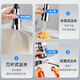 
OULIN Kitchen faucet induction faucet hot and cold rotary pull-pull type intelligent faucet wash basin faucet 9906 Non-induced crystal diamond silver pull-pull three-out faucet 9806