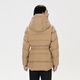 KOLON SPORT/可隆中量羽绒服 女子压胶连帽冬GTX防风宽松鹅绒外套夹克 LKDJ4WTK16-BE 米黄 M 165/88A