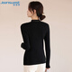 Jeanswest Knitwear Women's 2025 Autumn Design Slim High Collar Bottoming Knitwear Inside Women's Black One Size