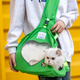 MamyPets猫包外出便携单肩斜挎包小型犬轻便透气可露头防挣脱大容量宠物包 斜挎包-绿色【可背可遛】