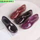 Zhiyunyan Spring and Autumn Short Tube Women's Rain Shoes Rain Boots Anti-slip Low Tube Bao Kitchen Low Tube Water Shoes Plus Cotton Car Wash Working Glue Shoes Purple Flower Order Single Shoes PVC Anti-slip Standard Size 36
