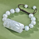Ein Jade seit tausend Jahren [Jade -Einzelprodukt] Jade -Armband für Männer und Frauen, schwimmende Blumen, künstlerische Landschaft, Jade -Armband für einstellbare drei Pixiu -Marke QZD1276i