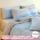 Produced milk velvet baby velvet four-piece set 2025 new winter matte grade smooth and delicate embroidery customization baby blue bed sheet style 2.0m four-piece set