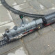 Aole Alliage Machine à Vapeur Fumer Rétro Piste Simulation Électrique Petit Train Modèle Ensemble pour la Journée des Enfants Jouer Alliage Vapeur Fumer Train Ensemble + Pack Supplémentaire avec Kit de Charge