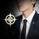 JACK VINEY Hexagram Brooch Men's Suit Corsage Small Collar Pin Shirt Collar Band Trendy Personalized Buckle Anti-Exposed Buckle Birthday Gift K LW Hexagram Ancient Silver Plated