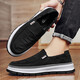 Chaussures pour hommes Jeep Printemps et automne léger respirant des chaussures de toile de pédale d'un pied Foot's Foot Sole Sole Casual Chores non glissa Lazy Driving Chaussures Black (Sports Taille) 41