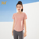 361 Yoga Wear Women's Short Sleeve Running Top Training Pilates Sports T-Shirt Loose Fitness Wear Blue 2006 M