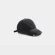 Distressed Soft Top Baseball Cap for Women Summer Vintage Casual Fashion Versatile Peaked Cap Black (55-58cm)