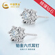 China gold pt950 platinum earrings for women diamond earrings platinum earrings birthday gift for girlfriend and wife platinum six-prong earrings-diamond car flower