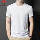 
MONTAGUT short-sleeved T-shirt for men, mulberry silk traceless and non-iron men's T-shirt for summer casual loose round neck silk short-sleeved men KSP-J13576 gray 170/L [Suggested 115-130Jin [Jin equals 0.5 kg]]