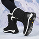 Todas las botas de nieve de Zhoulang para mujeres en invierno Nuevo más lana espesada calientes calientes noreste de algodón noreste impermeable y zapatos al aire libre zapatos para ir al aire libre