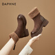 Daphne Martin boots women's winter retro thick-soled short boots lamb wool warm snow boots new cotton boots brown 38