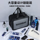 Dry and wet separation wash bag cosmetic storage bag trunk portable waterproof swimsuit bath towel large capacity storage bag wet separation thickened model classic black small [26*15*15] double-layer large capacity