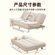 Tang Kaiyi folding sofa bed dual-purpose small apartment living room rental bedroom can sit and lie down on the lazy small sofa 2025 new style cream white high-density rebound sponge backrest adjustable in 3 levels - can sit, lie down and sleep small double seat 120cm cat scratch leather easy to fold