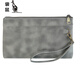 Kangaroo (Kangaroo) Nuevo moda para mujeres Europea europea retro Mano retro sosteniendo el lienzo impermeable Bolsa de inodoro Almacenamiento Cambio de la llave Bolsa Negro 11 pulgadas 255*158*27 mm