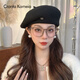Cranta Komeia Hut für Frauen 2025 Neues Retro Beret Herbst- und Wintertemperament Promi Maler Hut Geburtstag Geschenk für Freundin Weiß High-End-Sense leichter Luxusstil für Freundin Frau praktisch