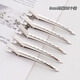 Peng Ning's fluffy hair clip hairpin bangs duckbill positioning clip makeup artist styling clip headdress hairpin 1 silver large size 5 pcs