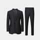 Guillaume de Mons imported VBC Australian pure wool suit suit men's business formal dress groom wedding dress suit complete set for men black top + trousers 50 tops and trousers size please note