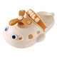 Xier Children's slippers Hole shoes Summer soft-bottomed men and girls live home baby sandals, babe heads, anti-slip beach cave shoes slippers [beige 30-31]