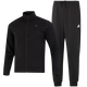 Adidas Männer Sportanzug Fitness lässig und modische Kragenjacke mit offener Briefe lose Strickhosen H46101+GK9226/Black Drei Streifen an der Seite der Jacke m
