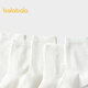 Balabala children's socks spring and autumn boys and girls cotton socks mid-tube socks solid color medium and large children five pairs 208924172217