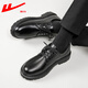 Pull back leather shoes for men spring new men's black business casual non-slip waterproof kitchen work chef shoes for men black 42