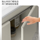 Haisongda thickened stainless steel bathroom cabinet combination ceramic integrated widened basin small household wash basin bathroom wash basin cabinet milk color 12053cm main cabinet + beauty smart mirror cabinet free upgrade pull tap